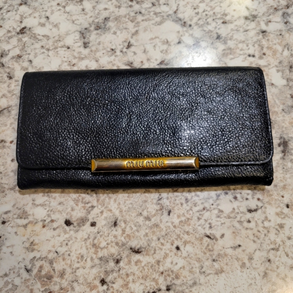 SOLD!!! MIU MIU Leather Continental Wallet